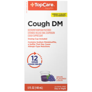TopCare Health 12 Hour Cough Relief Grape Flavored Liquid Cough DM 5 fl oz