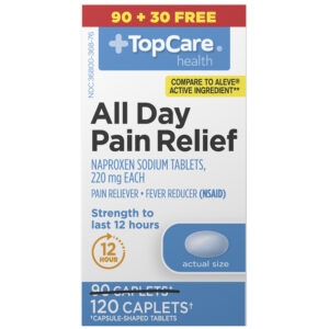 TopCare Health 220 mg All Day Pain Relief 120 Caplets