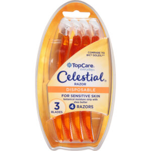 TopCare Everyday 3 Blades Disposable Celestial Razors 4 ea