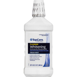 TopCare Everyday Whitening Fresh Mint Anticavity Mouthwash 32 oz
