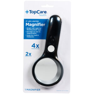 TopCare Health 3 Inch LED Lighted Magnifier 1 Each