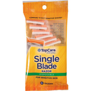 TopCare Everyday Single Blade Disposable Razors 6 ea