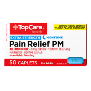 TopCare Health Extra Strength Nighttime Pain Relief PM 50 Caplets