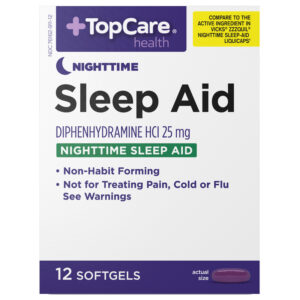 TopCare Health 25 mg Nighttime Sleep Aid 12 Softgels
