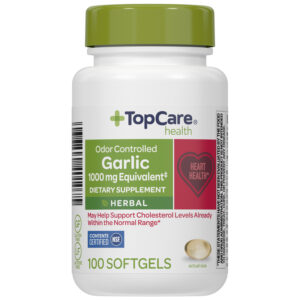 TopCare Health Odor Controlled Herbal Garlic 100 Softgels