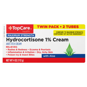 TopCare Health Maximum Strength Hydrocortisone 1% Cream Twin Pack 2 Each