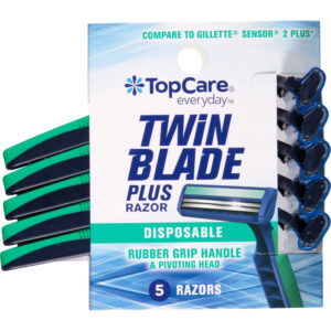 TopCare Everyday Twin Blade Plus Disposable Razors 5 ea