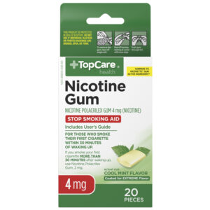 TopCare Health 4 mg Cool Mint Flavor Nicotine Gum 20 ea