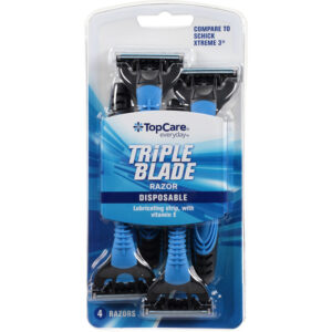 TopCare Everyday Triple Blade Disposable Razors 4 ea