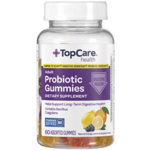 TopCare Health Adult Orange  Lemon & Blueberry Flavors Probiotic 60 Gummies