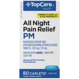 TopCare Health PM All Night Pain Relief 80 Caplets