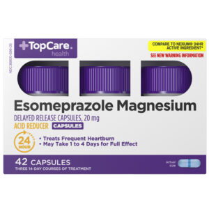 TopCare Health 20 mg Esomeprazole Magnesium 42 Capsules