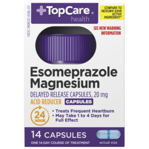 TopCare Health 20 mg Esomeprazole Magnesium 14 Capsules