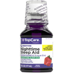 TopCare Health 50 mg Berry Flavor Nighttime Sleep Aid 6 fl oz