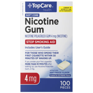TopCare Health Soft Core 4 mg Mint Freeze Flavor Nicotine Gum 100 ea