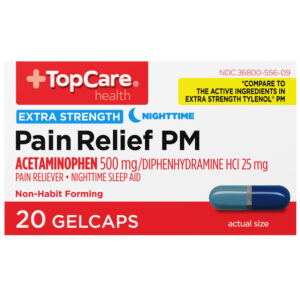 TopCare Health Extra Strength Nighttime Pain Relief PM 20 Gelcaps