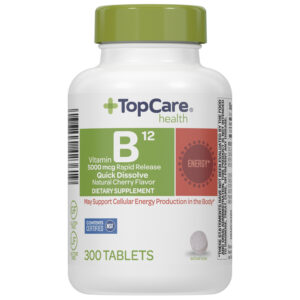 TopCare Health 5000 mcg Natural Cherry Flavor Vitamin B12 300 Tablets