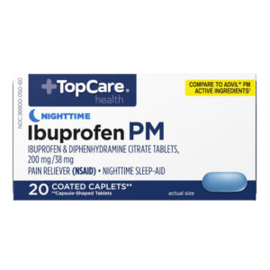 TopCare Health Nighttime 200 mg Ibuprofen PM 20 Coated Caplets