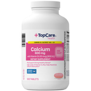 TopCare Health Calcium with Vitamin D3 500 Tablets
