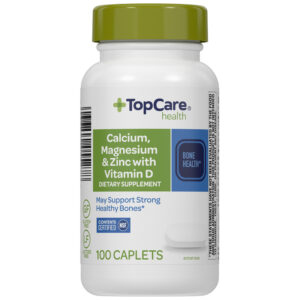 TopCare Health Calcium  Magnesium & Zinc with Vitamin D 100 Caplets