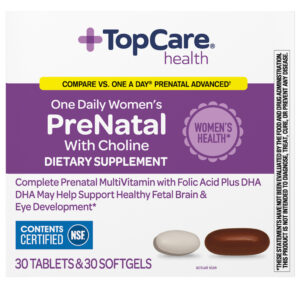 TopCare Health Women's One Daily PreNatal with Choline 60 Tablets & Softgels