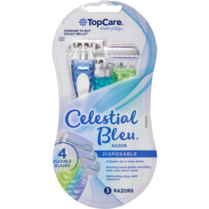 TopCare Everyday Celestial Bleu Disposable Razors 3 ea