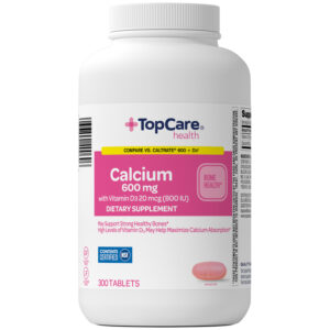 TopCare Health 600 mg Calcium 300 Tablets
