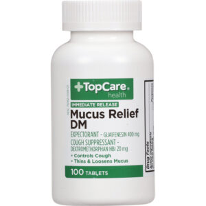 TopCare Health Immediate Release Mucus Relief DM 100 Tablets