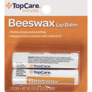 TopCare Everyday Beeswax Lip Balm 2 - 0.15 oz Sticks