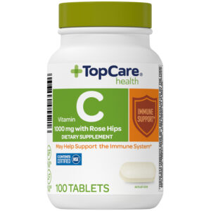 TopCare Health 1000 mg Vitamin C with Rose Hips 100 Tablets