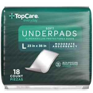 TopCare Everyday Soft Moderate Absorbency L Underpads 18 Each