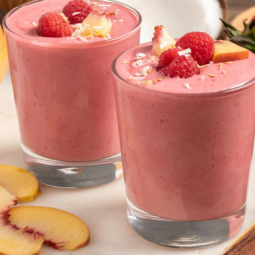 Berry-Peach Vegan Smoothie