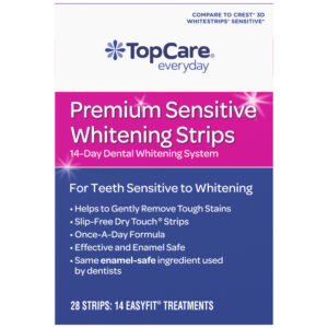 TopCare Everyday Premium Sensitive Whitening Strips 28 Each
