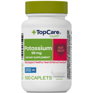 TopCare Health Heart Health 99 mg Potassium 100 Caplets