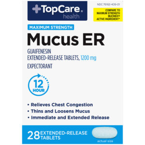 TopCare Health Maximum Strength 1200 mg Mucus ER 14 Tablets