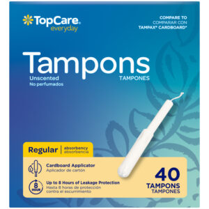 TopCare Everyday Regular Absorbency Unscented Tampons 40 Each