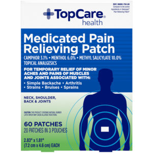 TopCare Health Medicated Pain Relieving Patch 3 - 20 Patch Pouches