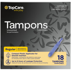 TopCare Everyday Regular Unscented Tampons 18 Each