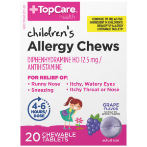 TopCare Health Children's Grape Flavor Allergy Chews 20 Chewable Tablets