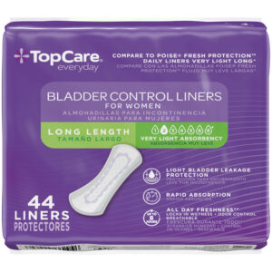 TopCare Everyday Long Length Bladder Control Very Light Absorbency Liners for Women 44 Each