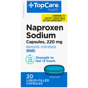 TopCare Health 220 mg Naproxen Sodium 20 Liquid-Filled Capsules