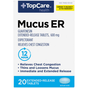 TopCare Health 600 mg Mucus ER 20 Extended-Release Tablets