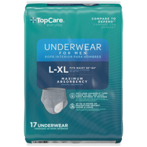 TopCare Everyday Maximum Absorbency L/XL Underwear for Men 17 Each