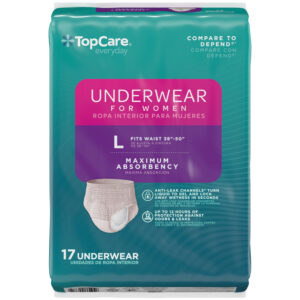 TopCare Everyday Maximum Absorbency L Underwear for Women 17 Each