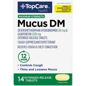 TopCare Health Maximum Strength Mucus DM 14 Extended-Release Tablets