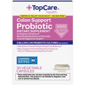TopCare Health Colon Support Probiotic 30 Vegetable Capsules