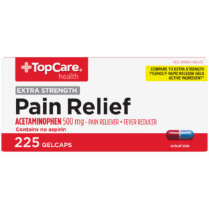 TopCare Health Extra Strength 500 mg Pain Relief 225 Gelcaps