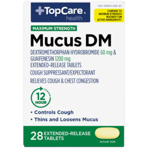 TopCare Health Maximum Strength Mucus DM 28 Extended-Release Tablets