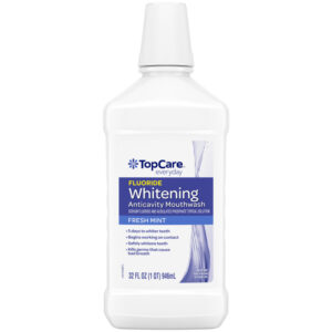 TopCare Everyday Whitening Fresh Mint Anticavity Mouthwash 32 fl oz