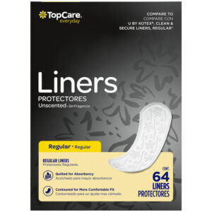 TopCare Everyday Regular Unscented Liners 64 Each